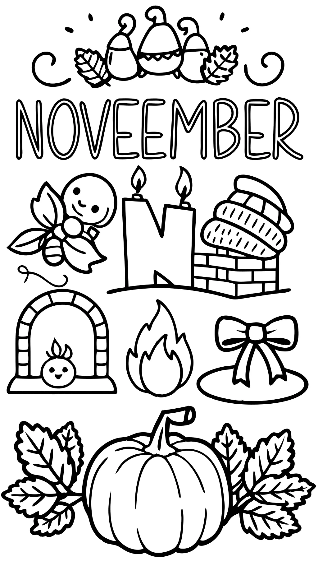 coloriage imprimable de novembre